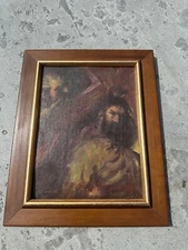 John Peter Heiden (1894 - 1986) " Pastel Painting -Signed/Framed Crucifix Christ
