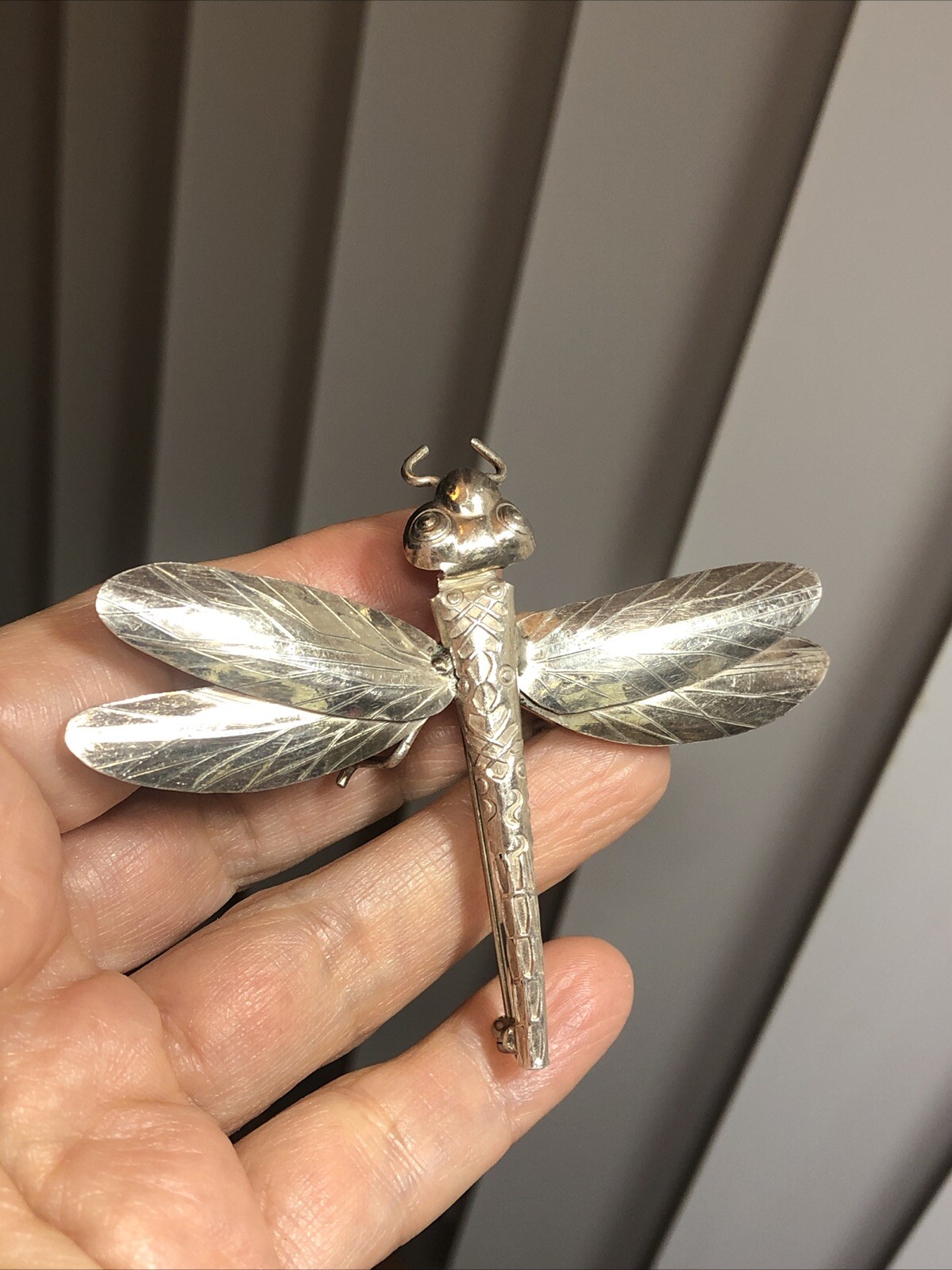 27. Vintage Solid 925 Sterling Silver DRAGONFLY D… - image 7