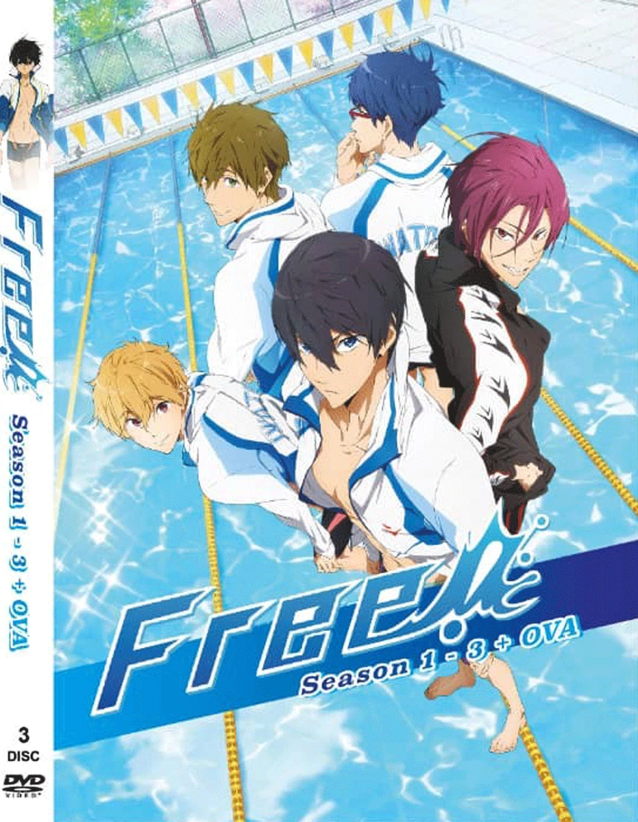 DVD ANIME FREE! Iwatobi Swim Club Sea 1-3 + OVA ENGLISH DUBBED Region All