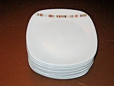 Steelite International England White MONACO VOGUE DECORATED Dessert Plates 10