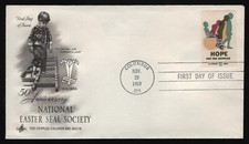 #1385 6c Hope for the Crippled, Art Craft H/C FDC **ANY 5=FREE SHIPPING**