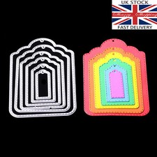 6 piece Stitch Christmas Tag nesting die set metal cutting die cutter UK seller