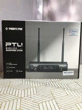 Phenyx Pro Ptu-71 Black Uhf Wireless Dual Channel Microphone System