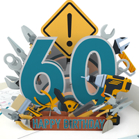 Limah® Pop-Up Karte Geburtstag 60 Mann / Geburtstagskarte 60./ Zum 60. JubiläUm