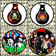 SUBLIME TWO LEATHER KEYCHAINS PLUS TWO LARGE PINS🇺🇸 CONCERT AND GIFT