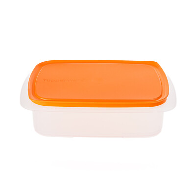 Tupperware Cool n Fresh 1,5 L Behälter weiß Deckel glatt orange