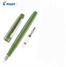 pilot 78g fountain pen grass green body F nib Japan boxed ink converter