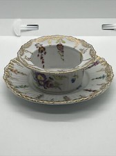 Hand painted Floral Ramekin And Saucer