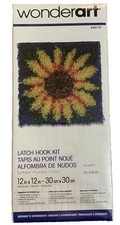 CARON WONDERART 426170 SUNFLOWER LATCH HOOK NEW 12x12" New Factory Sealed