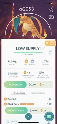 Pokemon Go Clone Charizard Trade Blast Burn Lucky Chance Extremely Rare Ebay