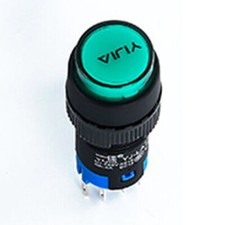 10x Round Push Button Switch 12mm Momentary 1 NO 1 NC LED Green Illuminated LA12