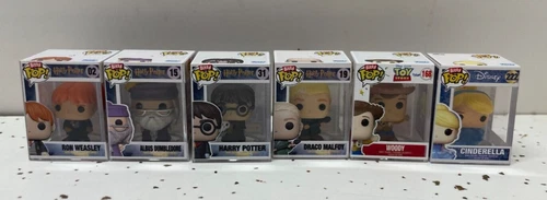 Funko Bitty Pop! Lot Of 6 Harry Potter Draco Ron Disney Cinderella Toy Story