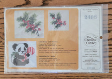 Creative Circle Counted Cross Stitch Kit 1984 Christmas Holly and Berries Sealed