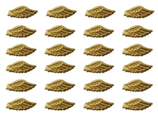 12 Pair of Darice Soft Padded Fabric 3.5" Gold Angel Wings Craft Doll Making 