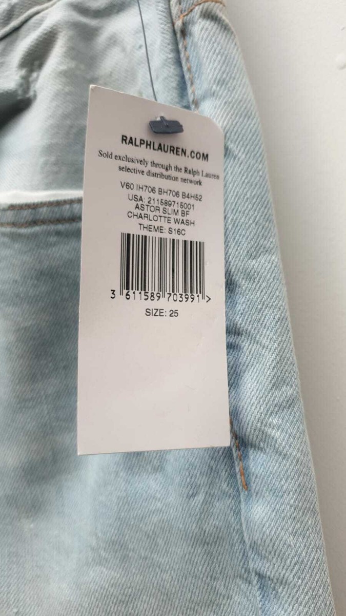 Polo Ralph Lauren Astor Slim Boyfriend Jean W25 LN009 QQ 12 | eBay