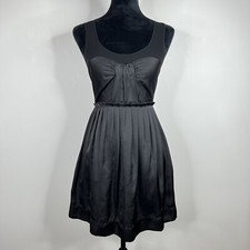 American Eagle Outfitters Mini Dress Womens 2 Black Mesh Shoulders Sleeveless