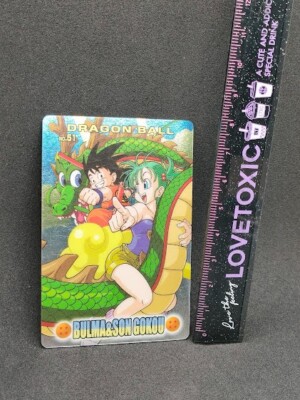 Bulma & Goku No.51 DRAGONBALL Gummies Card Holo BANDAI 2004 With