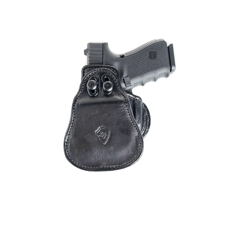 PADDLE LEATHER HOLSTER FOR KAHR PM45. OWB PADDLE ADJUSTABLE CANT. - Image 2 of 4