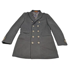 Tallia Men’s Olive Green Wool Pea Coat Size Medium