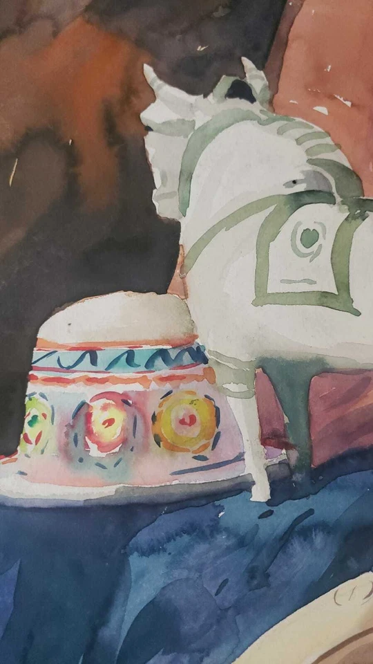 ОРИГИНАЛ: Torito de Pucará - акварель перуанский мотив - удивительный  - Изображение 2 из 4