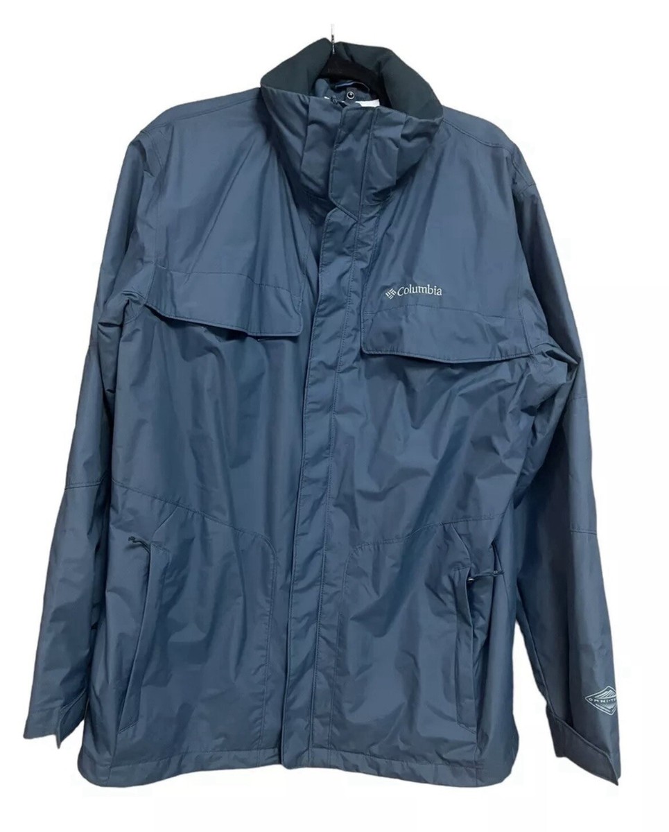 Columbia Full Zip Coat RN 69724 Men's Large Blue Interchange Omni