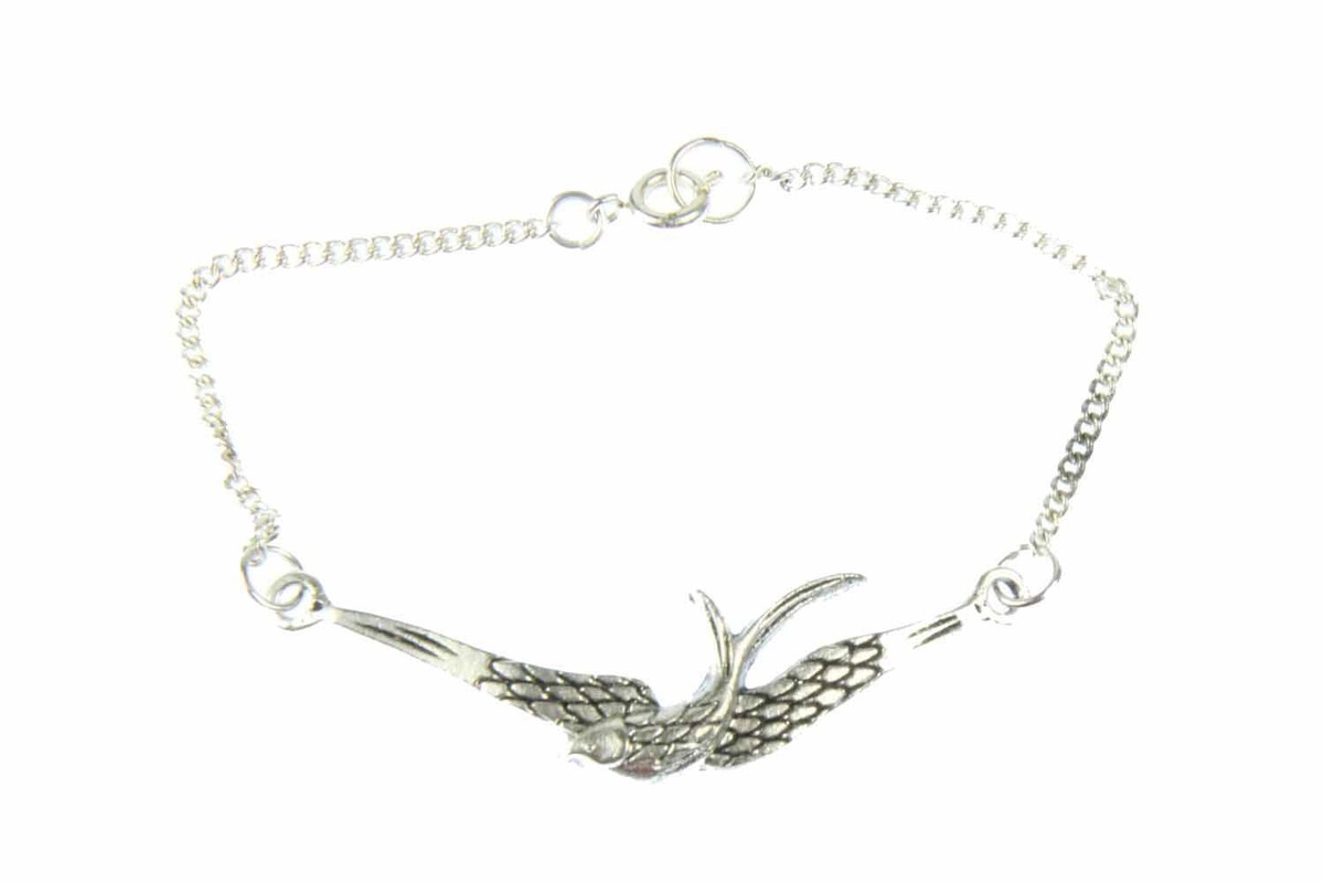 Miniblings Schwalbe Anhänger Aus Versilbertem Metall – Handmade In Berlin, Für Ketten & Armänder