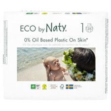 Image of Eco by Naty Nappies, Size 1 - 25 per pack