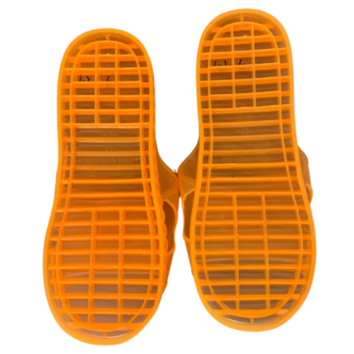 Genuine Bob BarKer Orange Shower Jelly Sandals Inmate Jail Prison Shoes M 7-8 - 第 3/3 張圖片