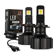 H7 Led Headlightfog Light High Low Beam Bulbs White Yellow Dual Colors 1 Pair