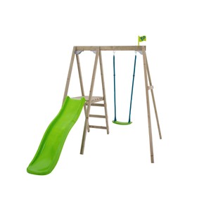 compact swing and slide set