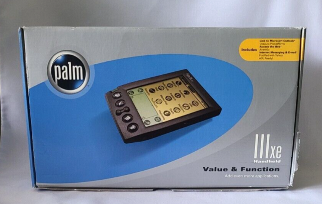 Vintage Palm Pilot IIIxe PDA Flip Cover Handheld Organizer FOR PARTS