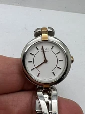 NEW ESQ BY MOVADO 07101443 SWISS QUARTZ LADIES DIAMOND WATCH TU-TONE CORBEL