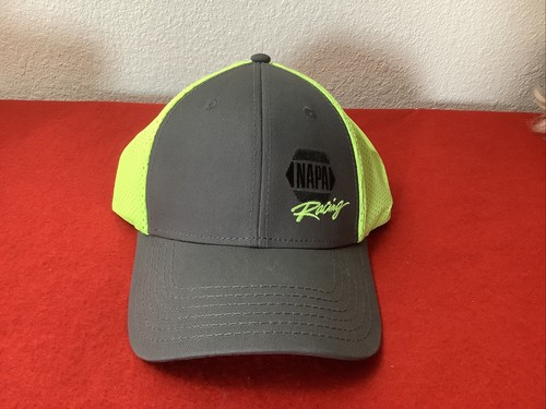 NAPA*Racing Hat/Cap*Neon Green & Gray*Hook ‘n Loop Adjustable*NWOT