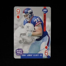 1994 John Jumbo Elliott New York Giants 9 of Diamonds Ditkas Picks Playing Card
