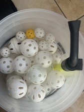 Bucket Of Wiffle Balls (45) +7 Mini Powerstick Balls