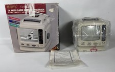 Vintage 5" GPX CRT Portable B W Television TV AM/FM Cassette Player TVP8
