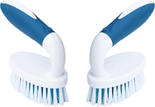 2 Pack Scrub Brushes with Stiff Bristles for Home Cleaning & Scrubbing Tasks
