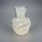 Vintage Anchor Hocking Ribbed Beehive Glass Jar Pitcher Carafe