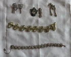 Vintage Rhinestone Costume Jewelry LOT! Clip-On Earrings, Necklaces