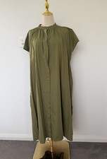 Tirelli Women’s Maxi A-Line Short Sleeve Shirt Button Up Dress Size S