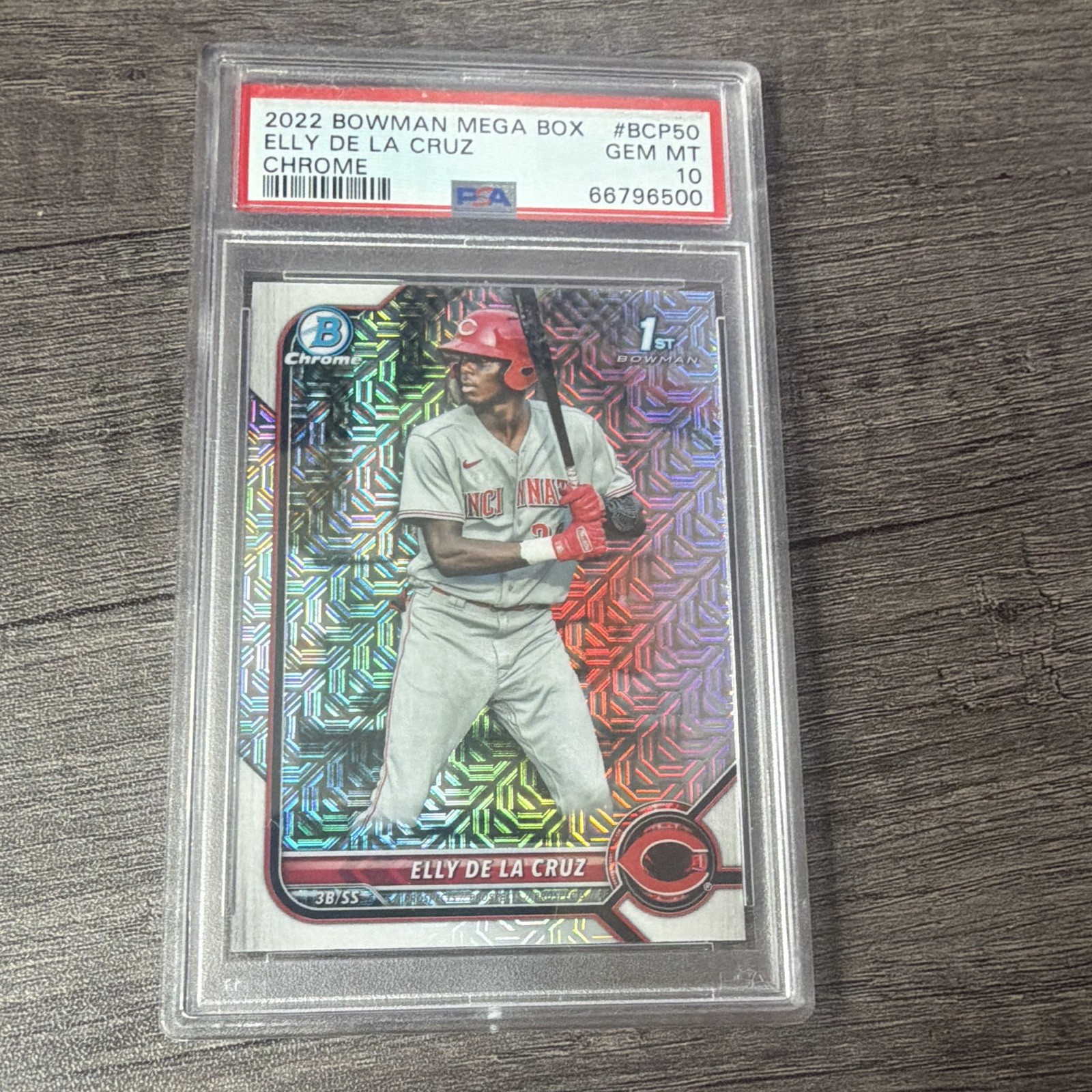 Topps 2022 Bowman Chrome Prospects Mojo Elly De La Cruz BCP-50 PSA 10