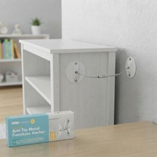 4our Kiddies Metal Anti Tip Furniture Anchors Straps 10 Pack Child Safety