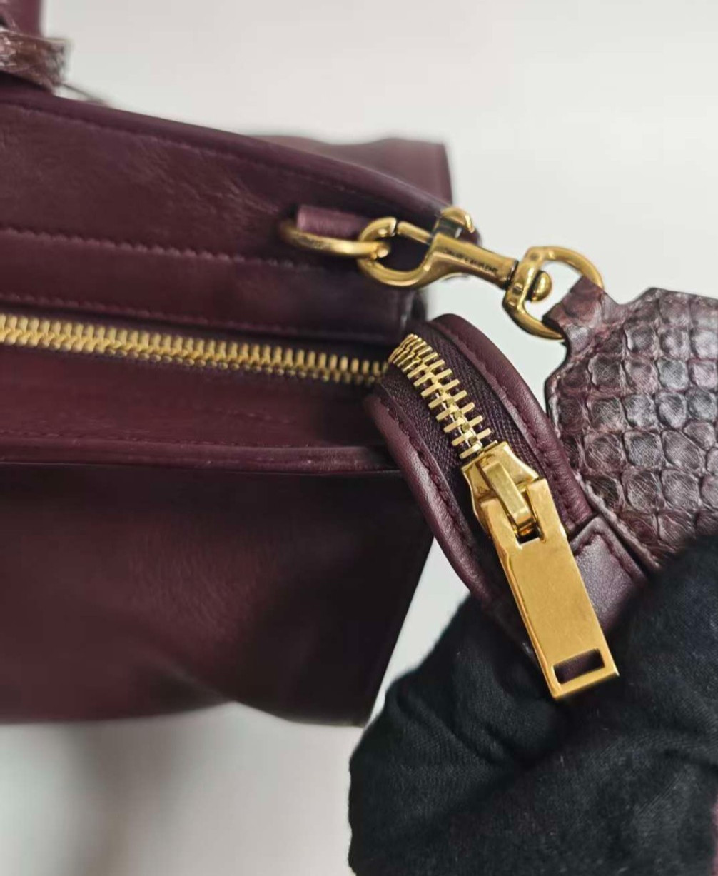 Saint Laurent Python Leather 2Way Top Handle Bag … - image 11