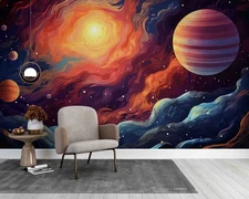3D Space Digital Illustration Wall Murals Wallpaper Murals Wall Sticker 2