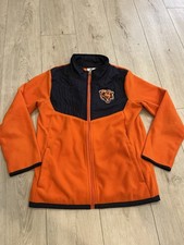 NFL Team Apparel Youth Boys Chicago Bears NFL Full Zip Jacket Orange Blue large