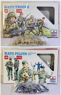 ESCI 241 NATO Troops & 243 NATO Pilots & Ground Crew 2 COMPLETE Sets 96 Figures