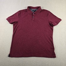 Banana Republic Luxury Touch Polo Shirt Red Mens Large Cotton Short Sleeve