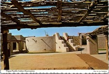 Cartolina El Paso Texas TX Tiqua Riserva Indiana Pueblo Cont