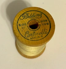 Belding Corticelli Mercerized Cotton Siz 50 Color 1970 Wood Spool Thread Vintage