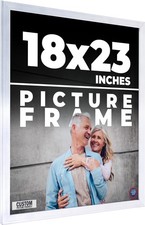 18x23 Frame Silver Real Wood Picture Frame Width 0.75 inches  Interior Frame De